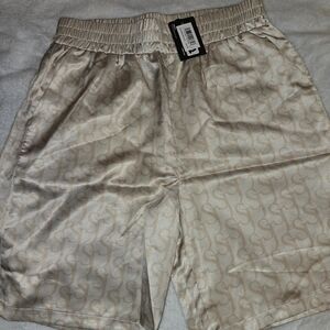 Stylish Tan Patterned Men's Shorts
